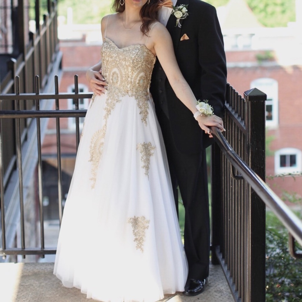 gold prom dress